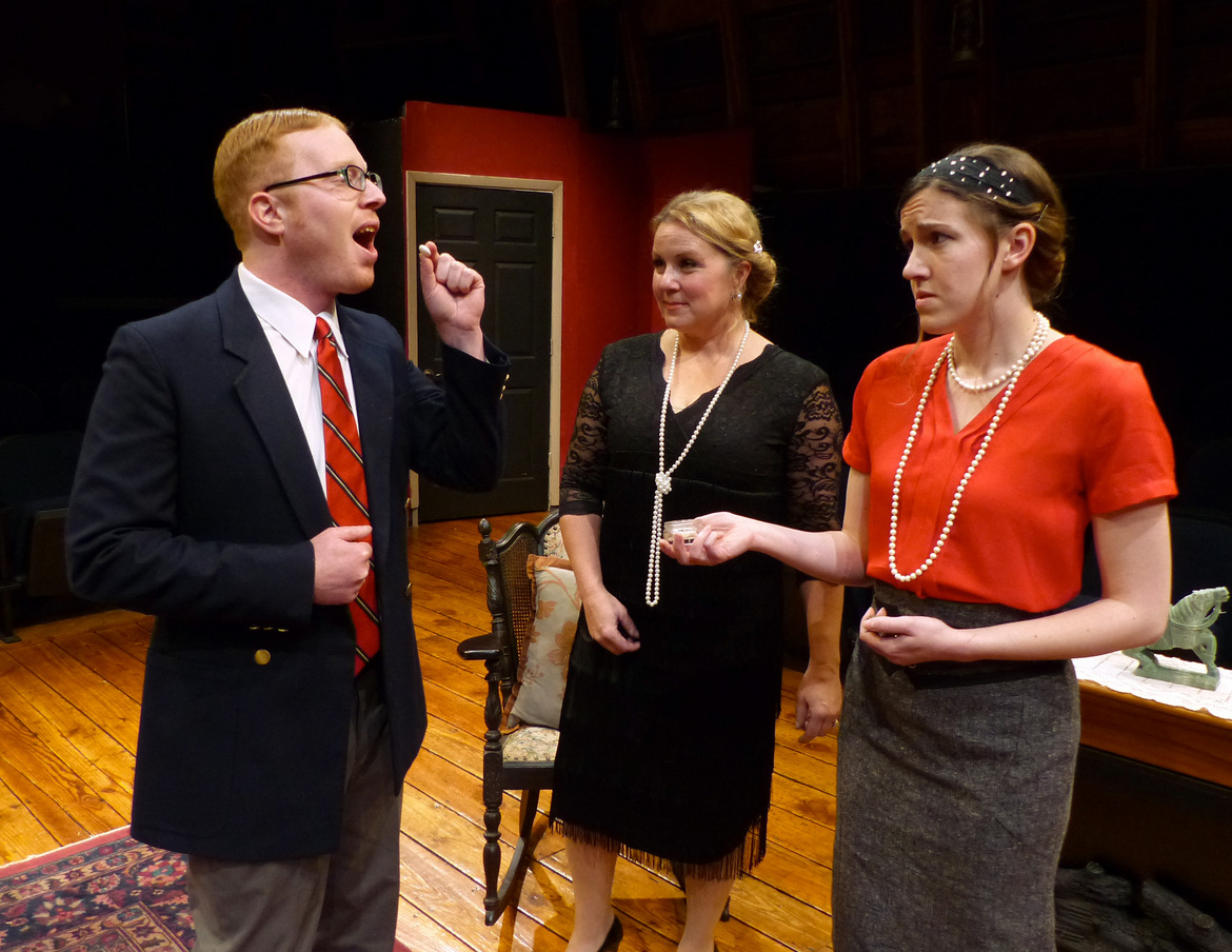 James Amble, Stacy Herrick, and Elizabeth Buzard in Out of Sight, Out of Murder