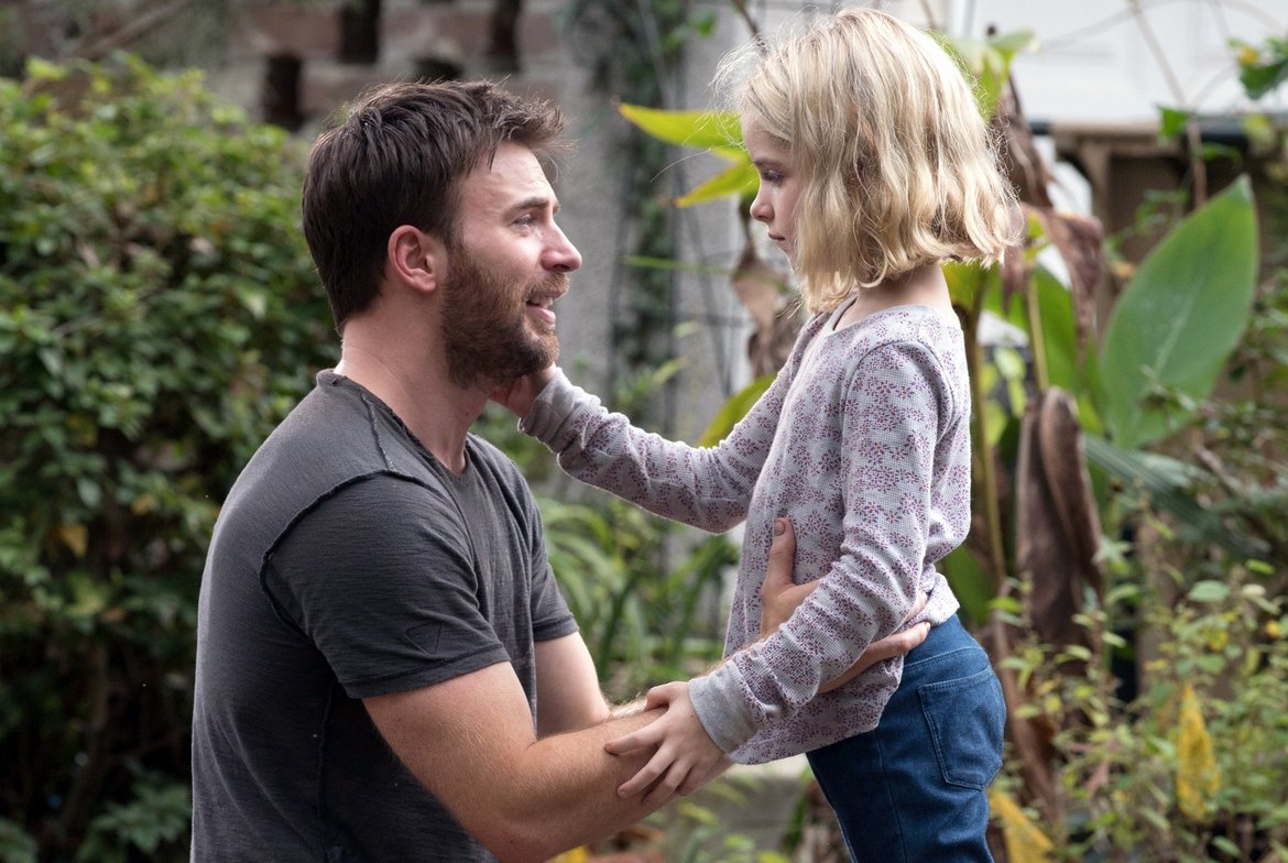 Chris Evans and Mckenna Grace in Gifted