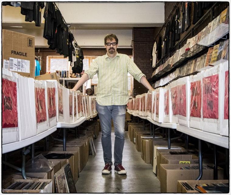 Cartouche Records' Bob Herrington at his Ragged Records store.