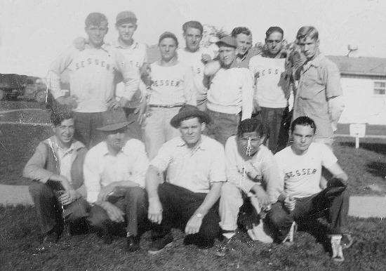 The Sesser Egyptians circa 1940. Gene Moore is in the back row, fourth from the left.