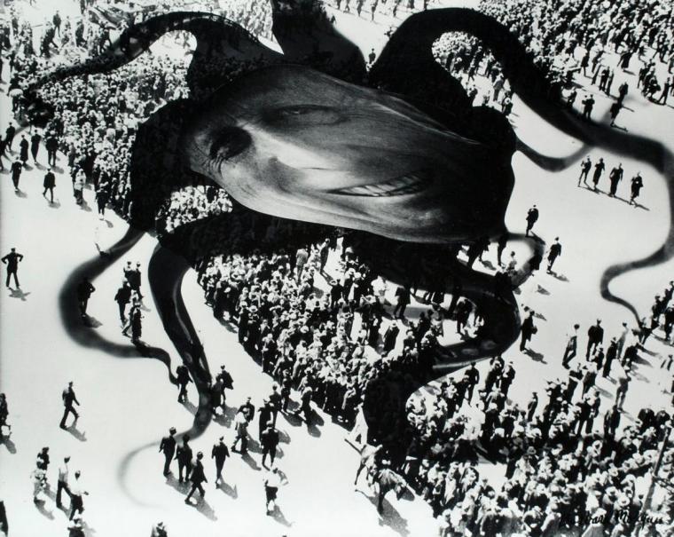 Hearst Over the People, by Barbara Morgan, Gelatin silver print, 1939.