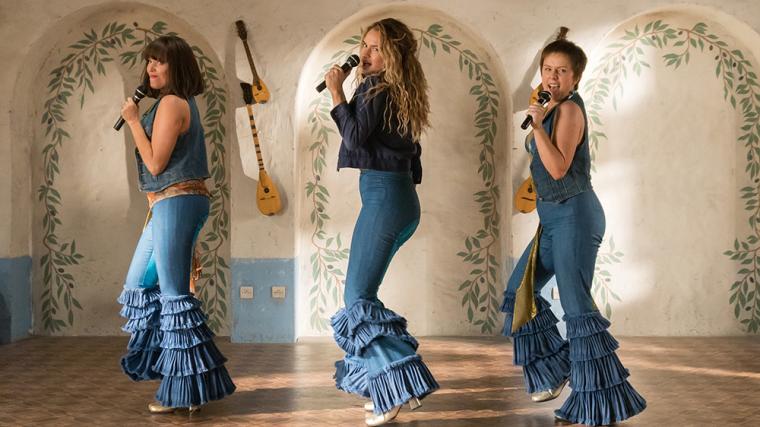 Jessica Keenan Wynn, Lily James, and Alexa Davies in Mamma Mia! Here We Go Again