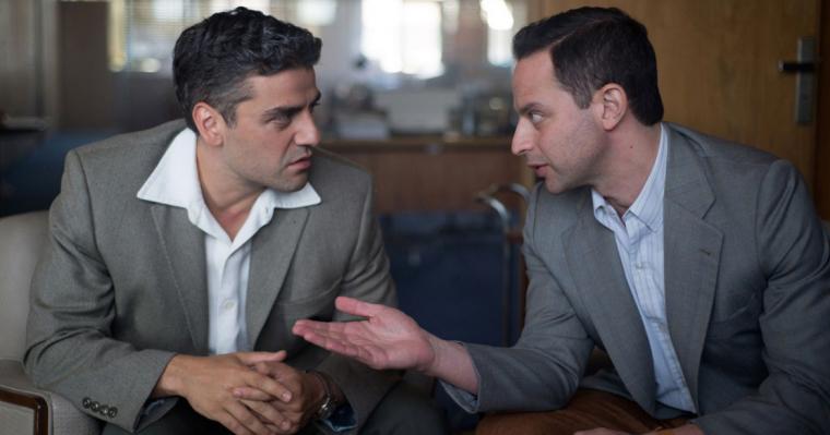 Oscar Isaac and Nick Kroll in Operation Finale