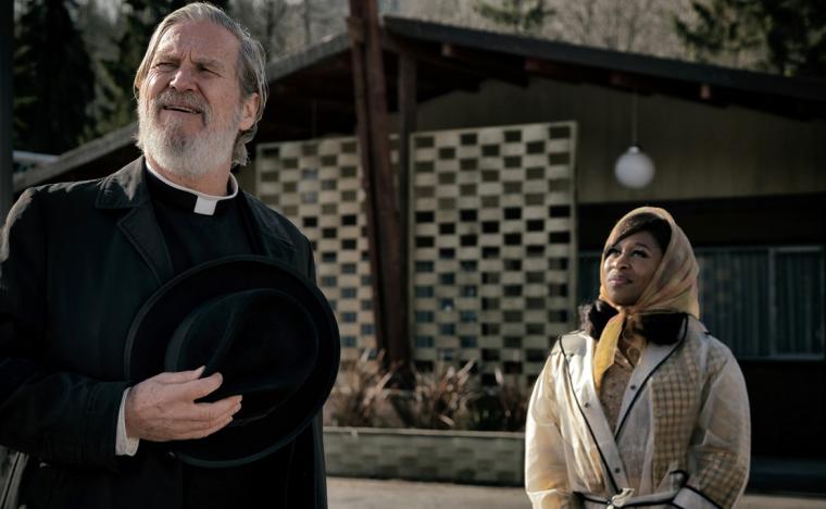 Jeff Bridges and Cynthia Erivo in Bad Times at the El Royale