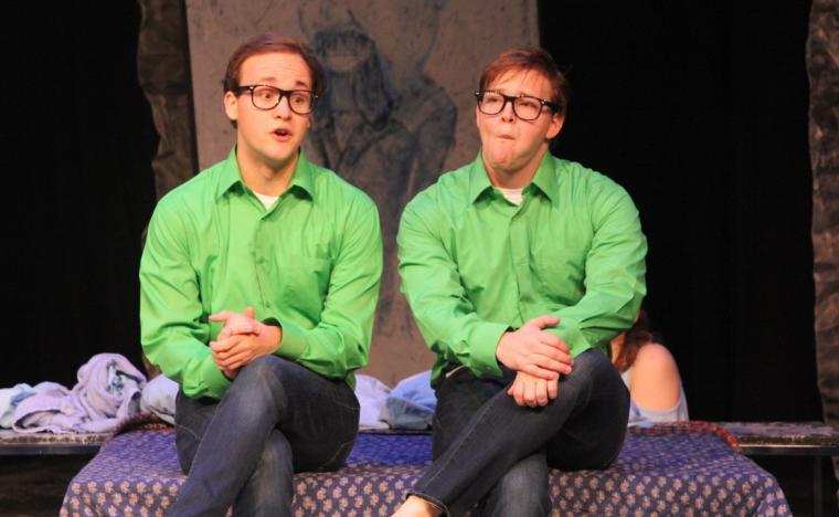 Tristan Odenkirk and Keenan Odenkirk in the Mississippi Bend Players' Beginner's Luck