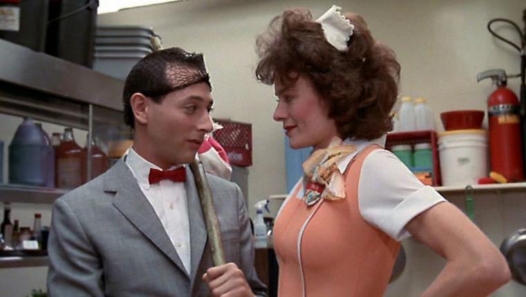 Paul Reubens (a.k.a. Pee-wee Herman) and Diane Salinger in Pee-wee's Big Adventure