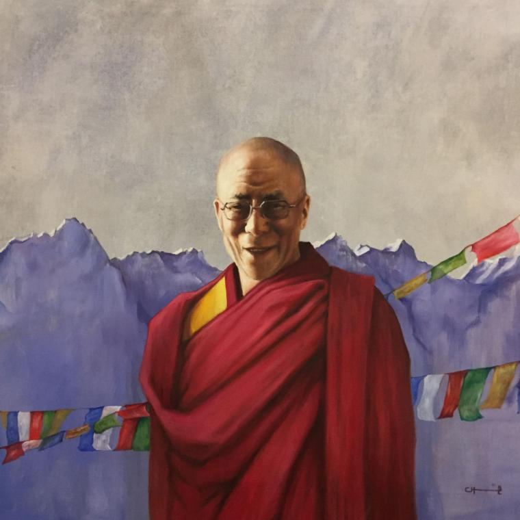 The 14th Dalai Lama by Cecile Houel